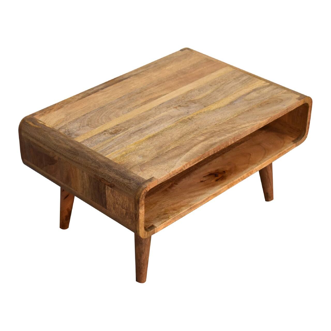 Alt View 4. Artisan Furniture - Artisan Furniture Solid Wood Open Oak-ish Media Unit, 1 Open Slot, Brown - Beige.