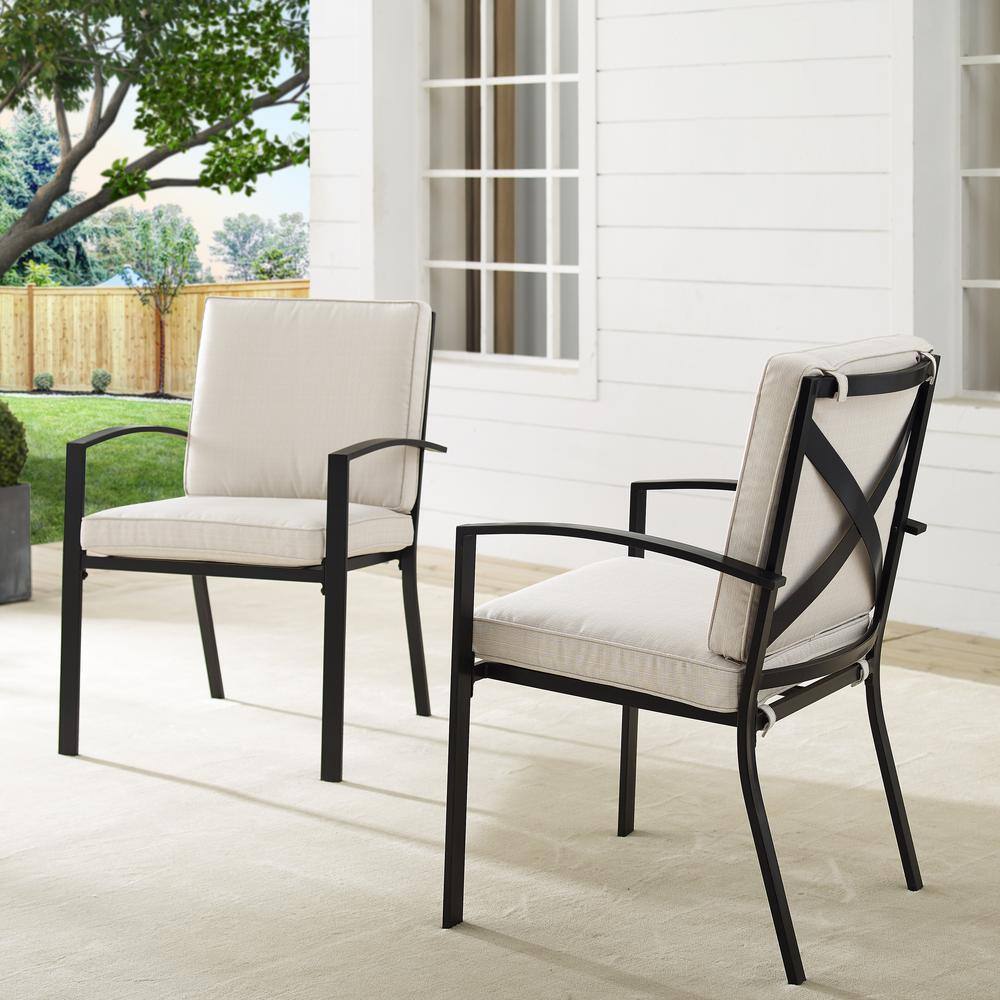 Alt View 10. Crosley Furniture - Kaplan 2Pc Outdoor Dining Chair Set - 2 Chairs - Oatmeal.