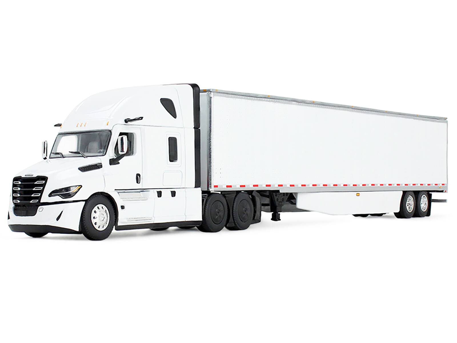 Alt View 1. First Gear - Freightliner Fifth Generation Cascadia Raised Roof Sleeper & 53' Utility Trailer w/Skirts 1/64 Model by DCP/First Gear.