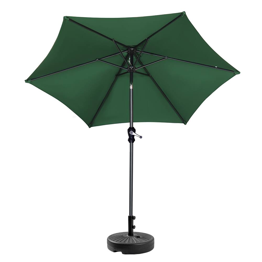 Left. Ainfox - Ainfox 7.5ft Patio Umbrella With Round umbrella base - Green.