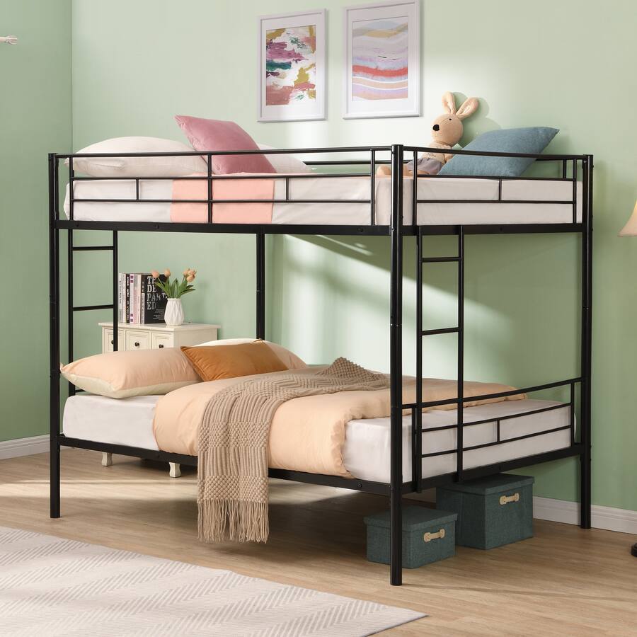 Boyel Living Full Over Full Metal Bunk Bed – No Box Spring Needed, Easy ...
