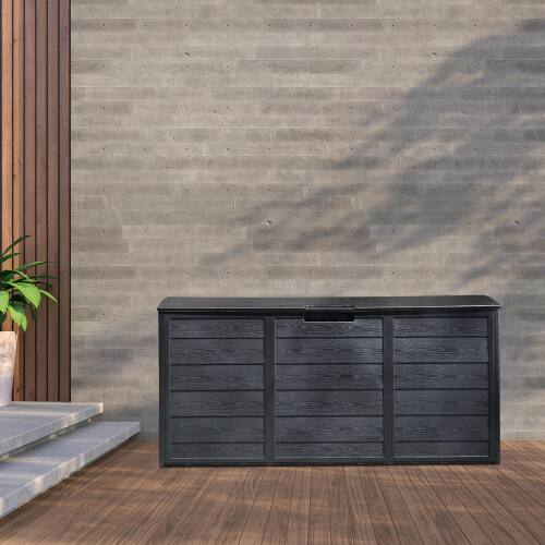 Alt View 7. Winado - 75 GAL UV Resistant Resin Deck In/Outdoor Storage Box for Patio Cushion Tools - Black.