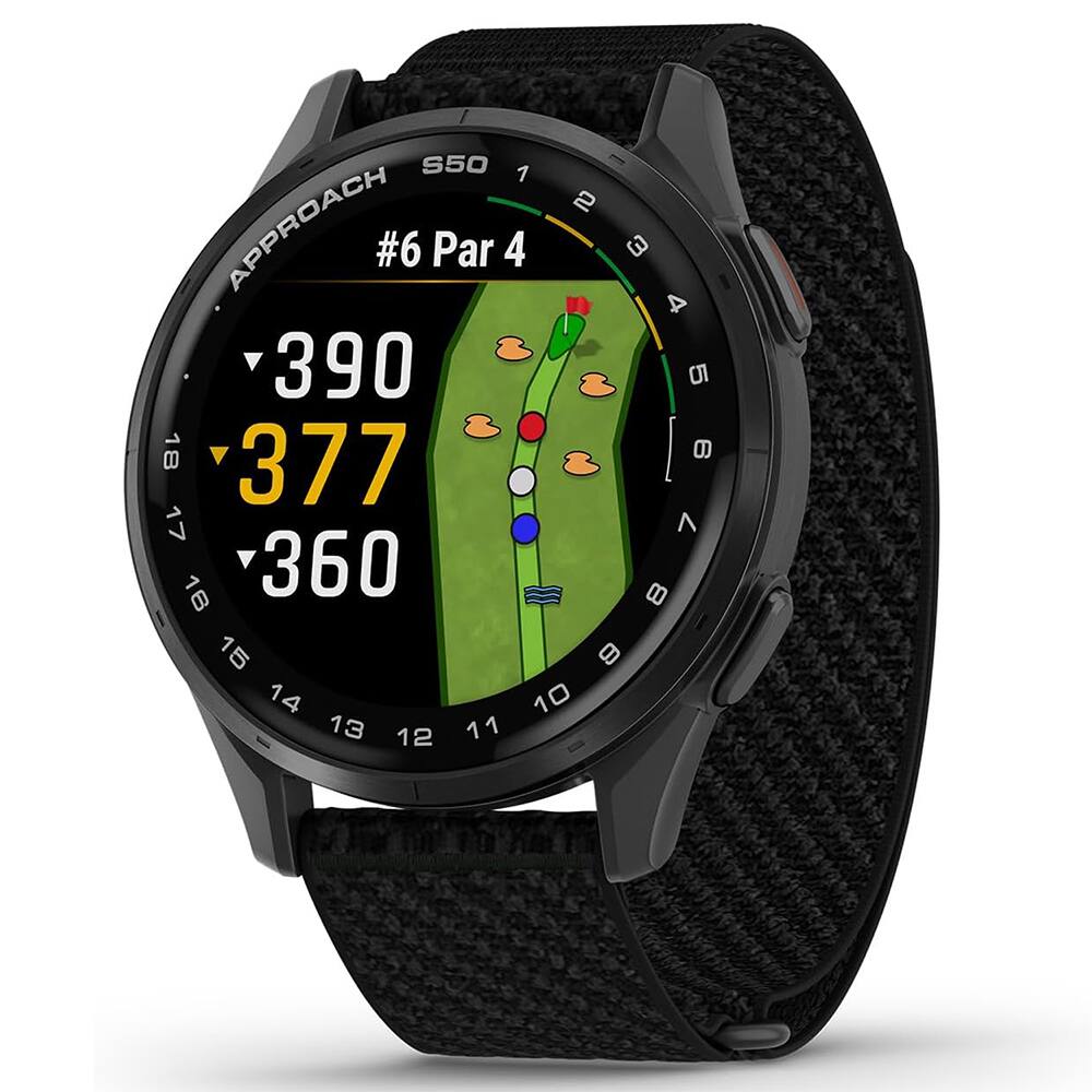 Bundle Garmin Approach S50 Advanced Golf GPS Smartwatch with Nylon