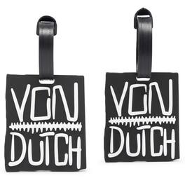 Von Dutch - 2-Piece Suitcase ID Tag Set with Adjustable Straps - Stitched