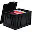 Storex Collapsible Storage Crate Heavy Duty Stackable Plastic Black For ...