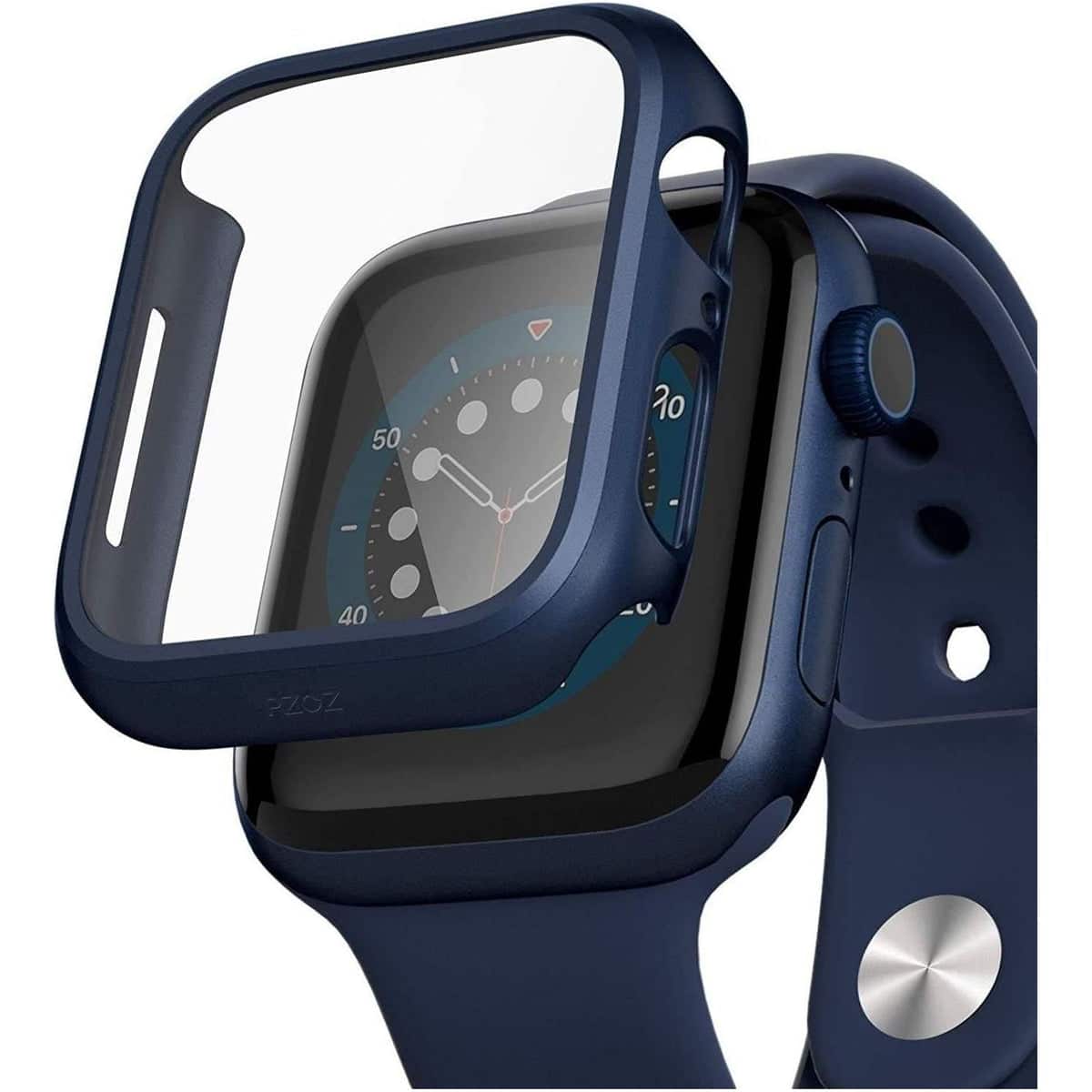 Entronix - Protective Case for Apple Watch Series Ultra 49mm with Built-In Screen Protector - Navy