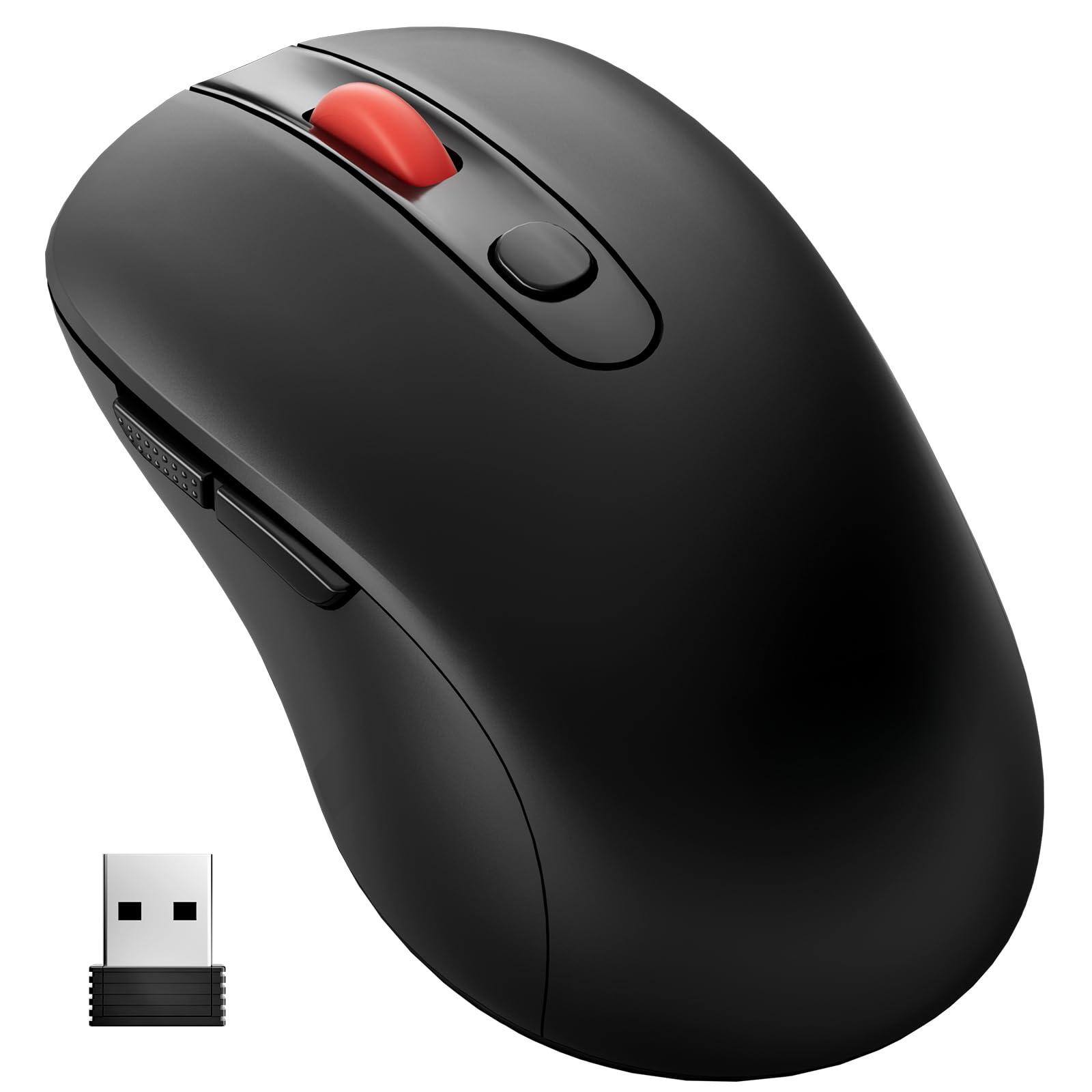 Front. Cozy Serene - Wireless Mouse USB Black 2.4g Cordless Computer With Buttons 5-level Adjustable 4000 - Default.