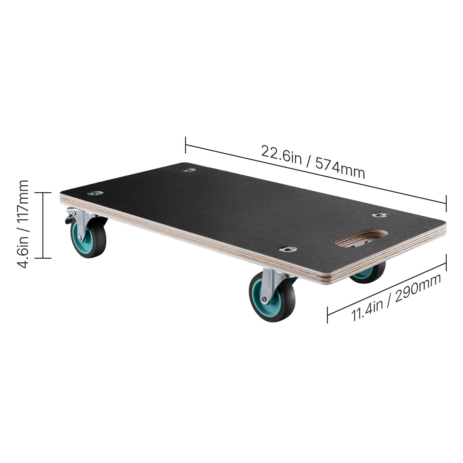 117mm / 4.6in  
22.6in / 574mm  
11.4in / 290mm