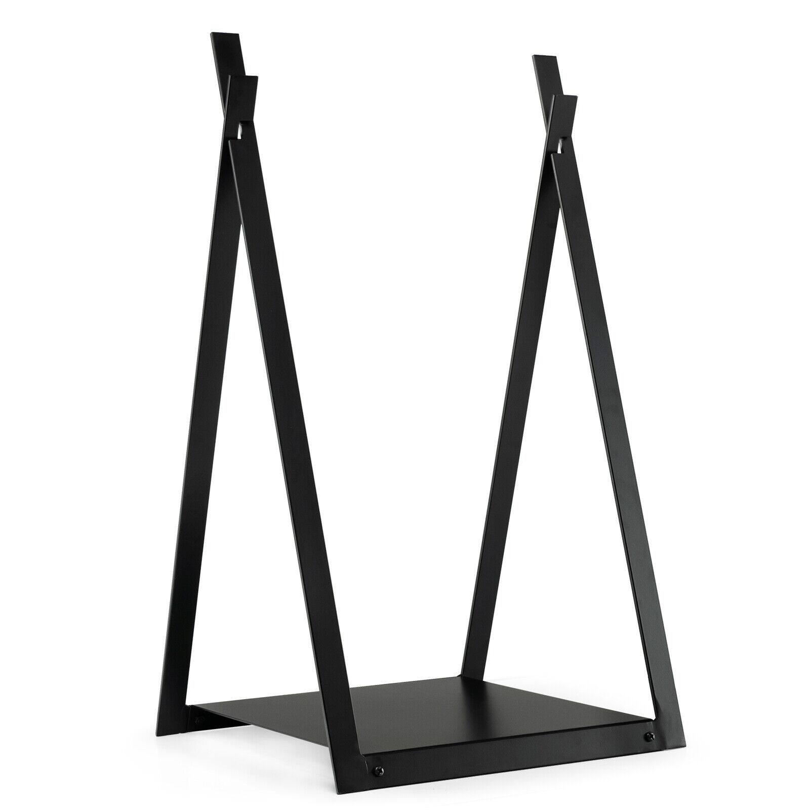 Alt View 8. Gymax - Gymax Firewood Rack Fireplace Wood Holder Storage Log Holder with Raised Base - Black.