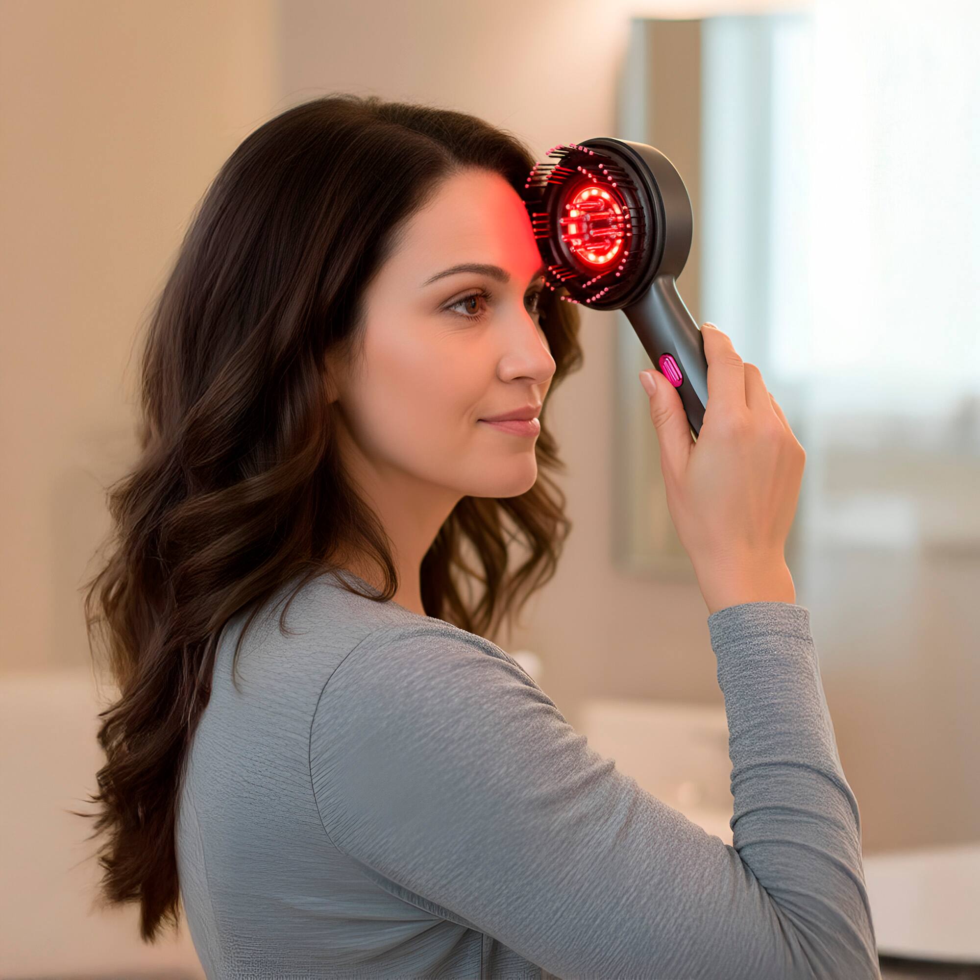 Alt View 7. Pursonic - The Ultimate Hair & Skin Restoration Bundle: LED Therapy Brush, Castor Oil, Sweet Almond Oil, & Fractionated Coconut Oil.