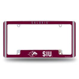 Rico Industries - Southern Illinois Salukis Chrome Metal License Plate Frame with Full Frame Team Color Graphics - Multi