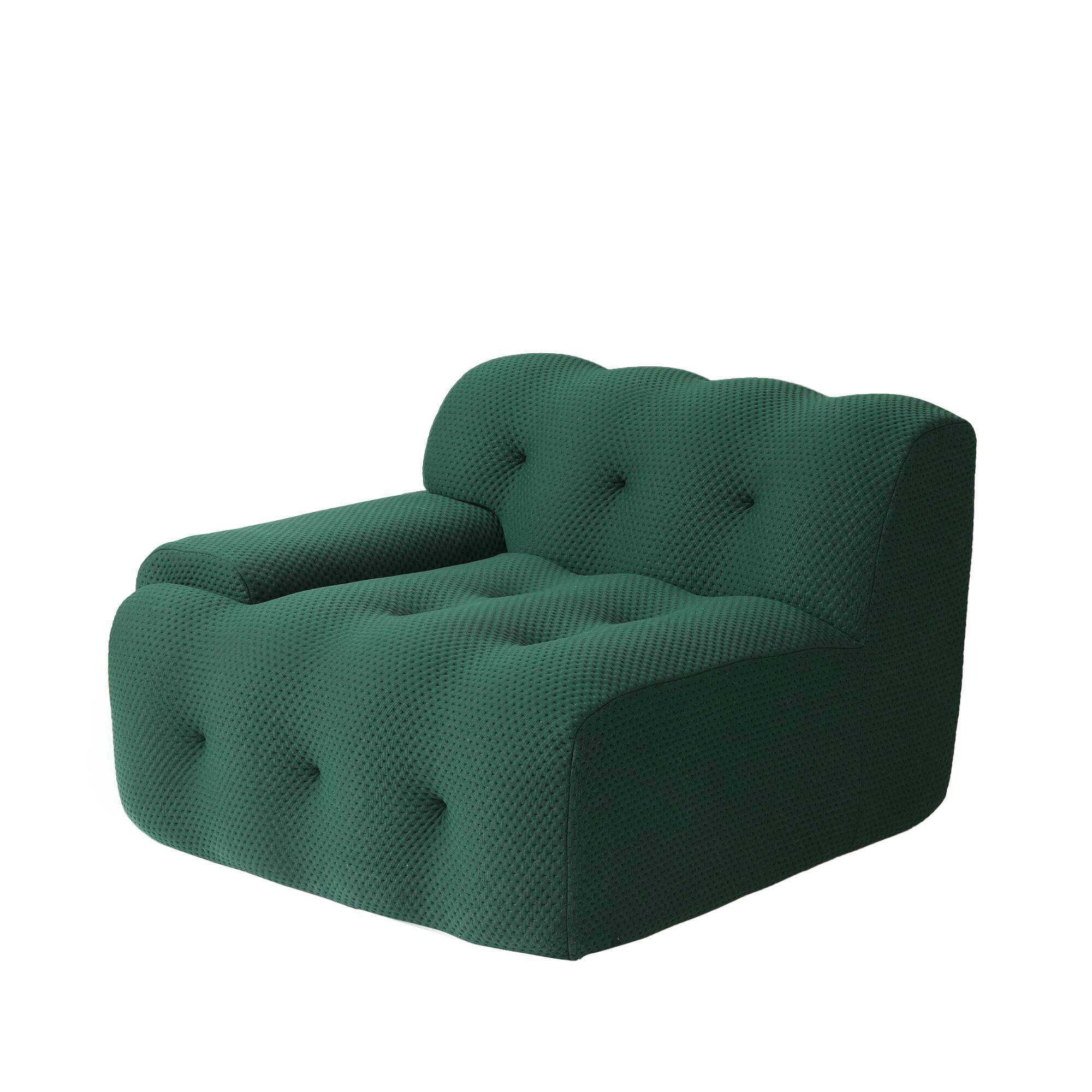 Alt View 6. Yardgrace - 102.4in Modular Sectional Couch, 2 Seats Breathable Floor Sofa, Modern Couch, Green - Green.