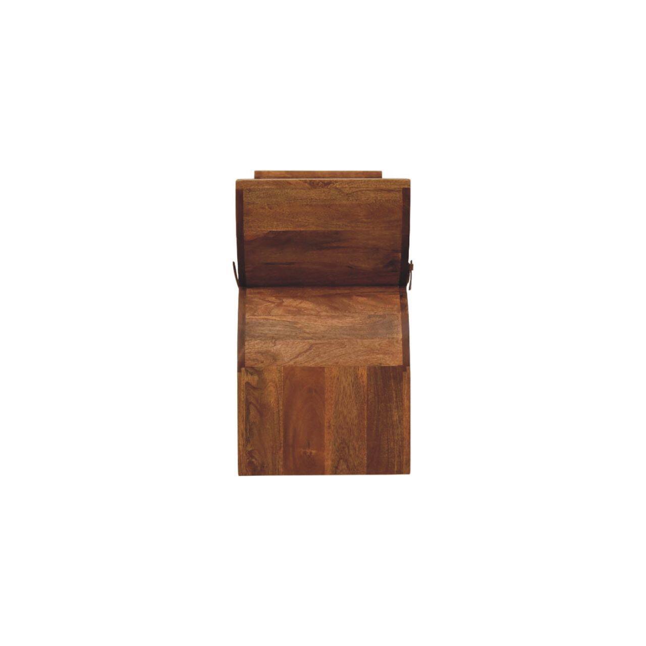 Alt View 7. Artisan Furniture - Artisan Furniture Solid Wood Stirrup Curve Bench - Brown.