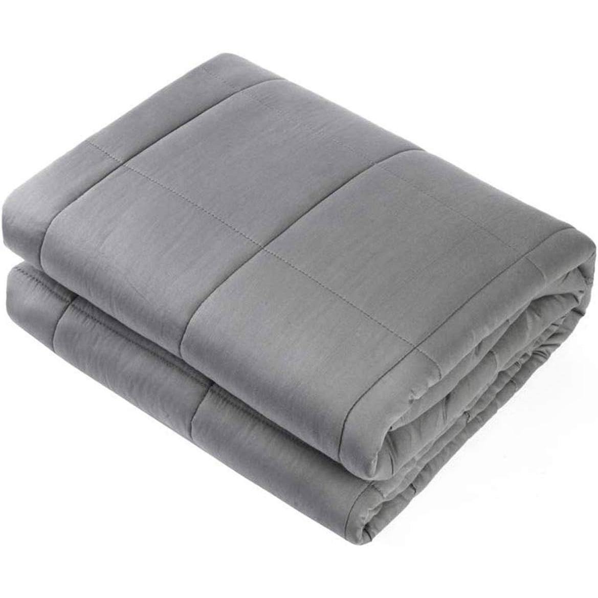 Front. Paradigms Interiors - Adult Weighted Blanket Queen Size 60 x80 Heavy With Glass Beads dark WHY YOU NEED IT If you too have proble... - 36"x48"-3.0 Pounds.