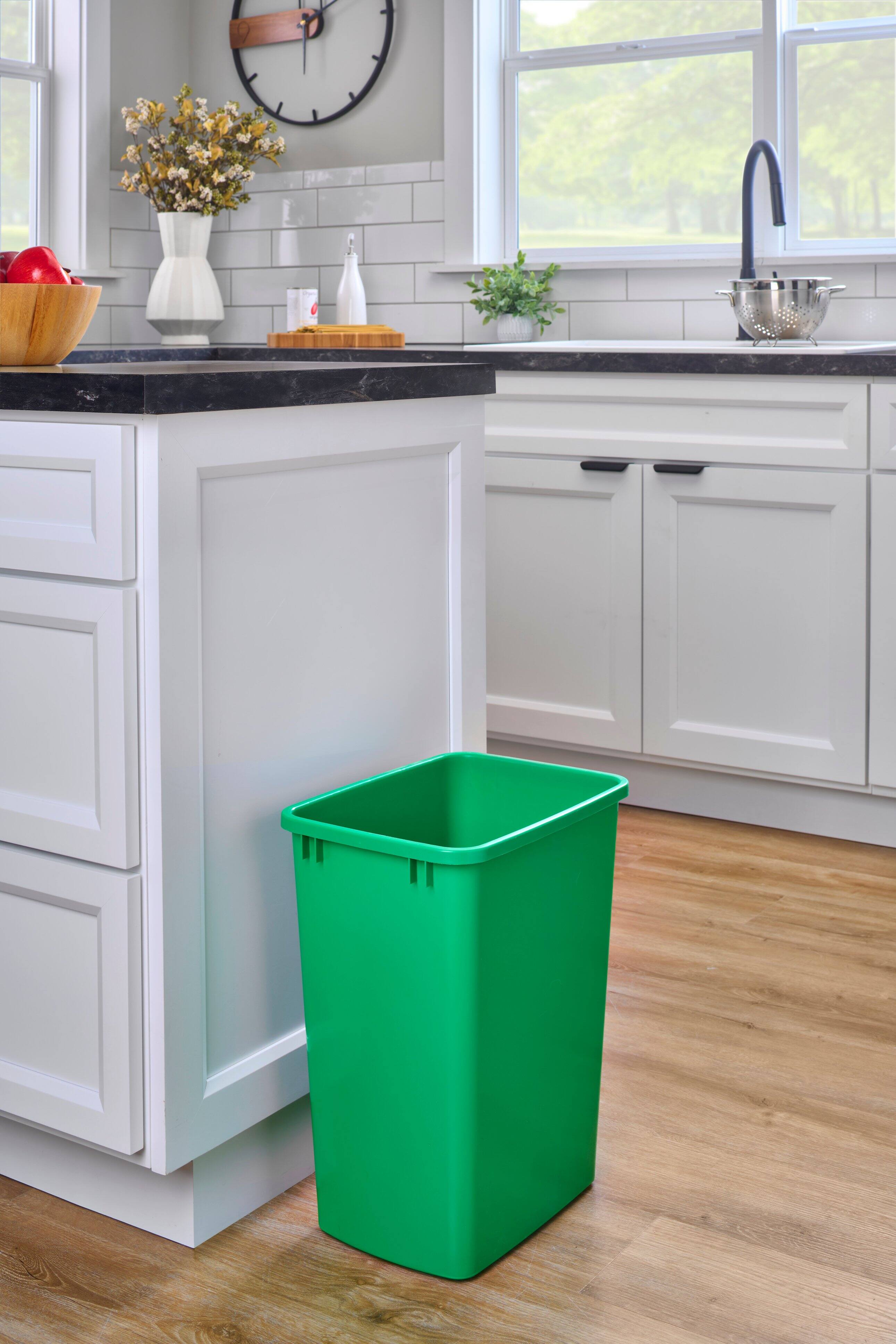 Alt View 1. Rev-A-Shelf - Rev-A-Shelf Polymer Replacement 35 qt. Trash Bin, Green, 2 Pack, RV-35-19-2 - Green.