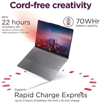 Lenovo - Yoga Slim 7i Aura Edition - Copilot+ PC - 15.3” 3K Touchscreen Laptop - Intel Core Ultra 7 - 16GB Memory - 1TB SSD - Luna Gray