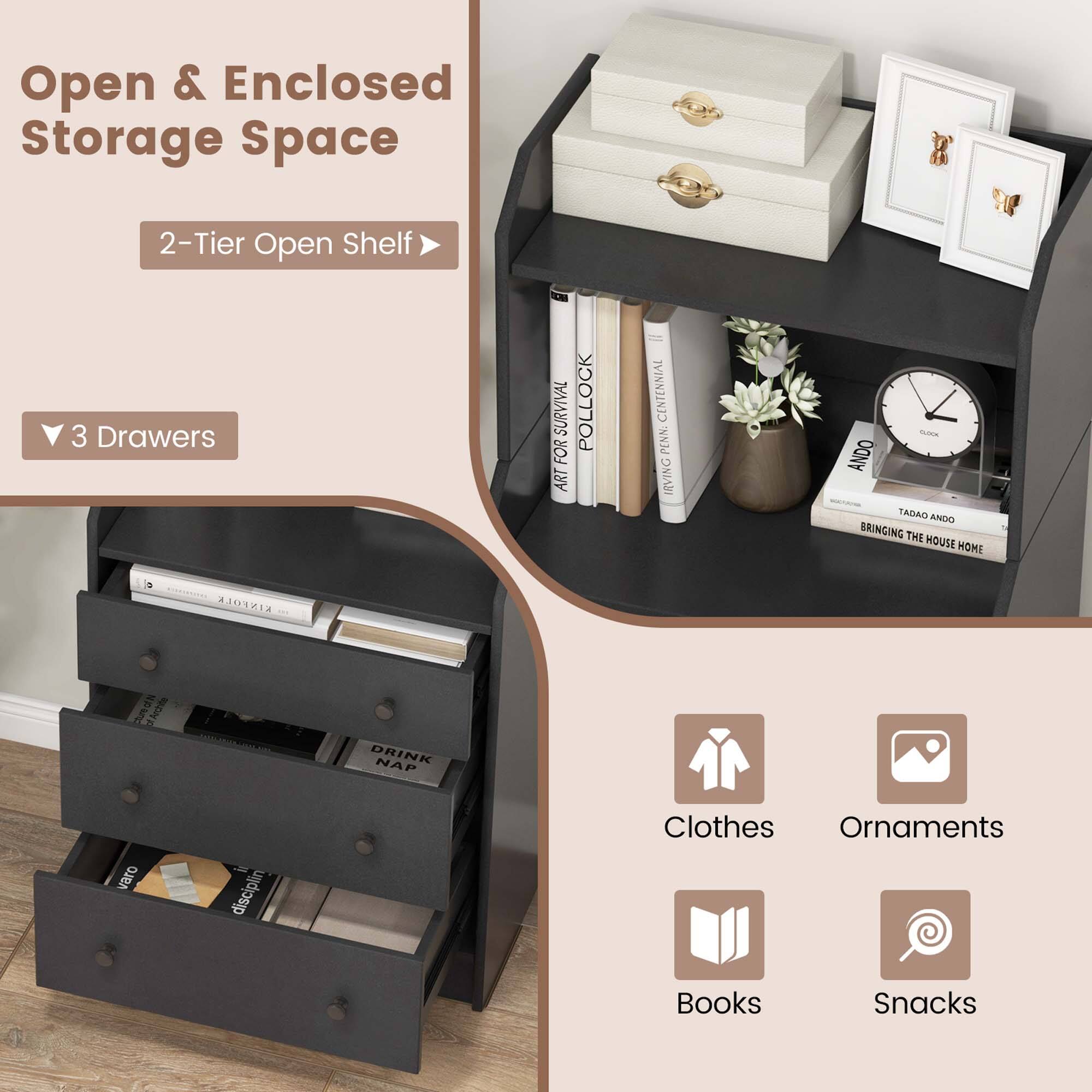 Open & Enclosed Storage Space, 2-Tier Open Shelf, 3 Drawers, Clothes, Ornaments, Books, Snacks, SURVIVAL FOR ART POLLOCK CENTENNIAL PENN. IRVING COdce ANDO TADAO ANERO BRINGING TWE HOUSE HOME a KINFOLK UN  DRINK NAP QJeA i disciplin