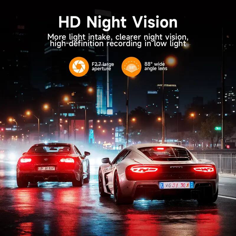 HD Night Vision

More light intake, clearer night vision, high-definition recording in low light

F2.7 large aperture

88° wide angle lens