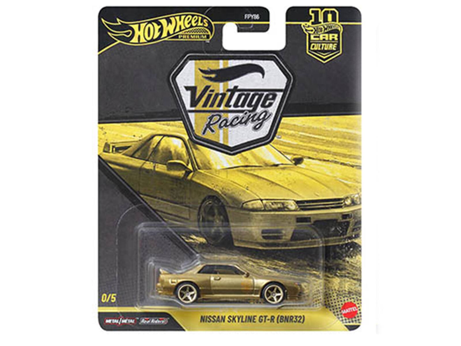 Hot Wheels Premium FPY36 10 Car Culture Vintage Racing 0/5 TAL/MIA Nissan Skyline GT-R (BNR32) Mattel