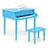 Alt View 19. Costway - 30-Key Classic Baby Grand Piano Toddler Toy Wood with Bench & Music Rack - Blue.