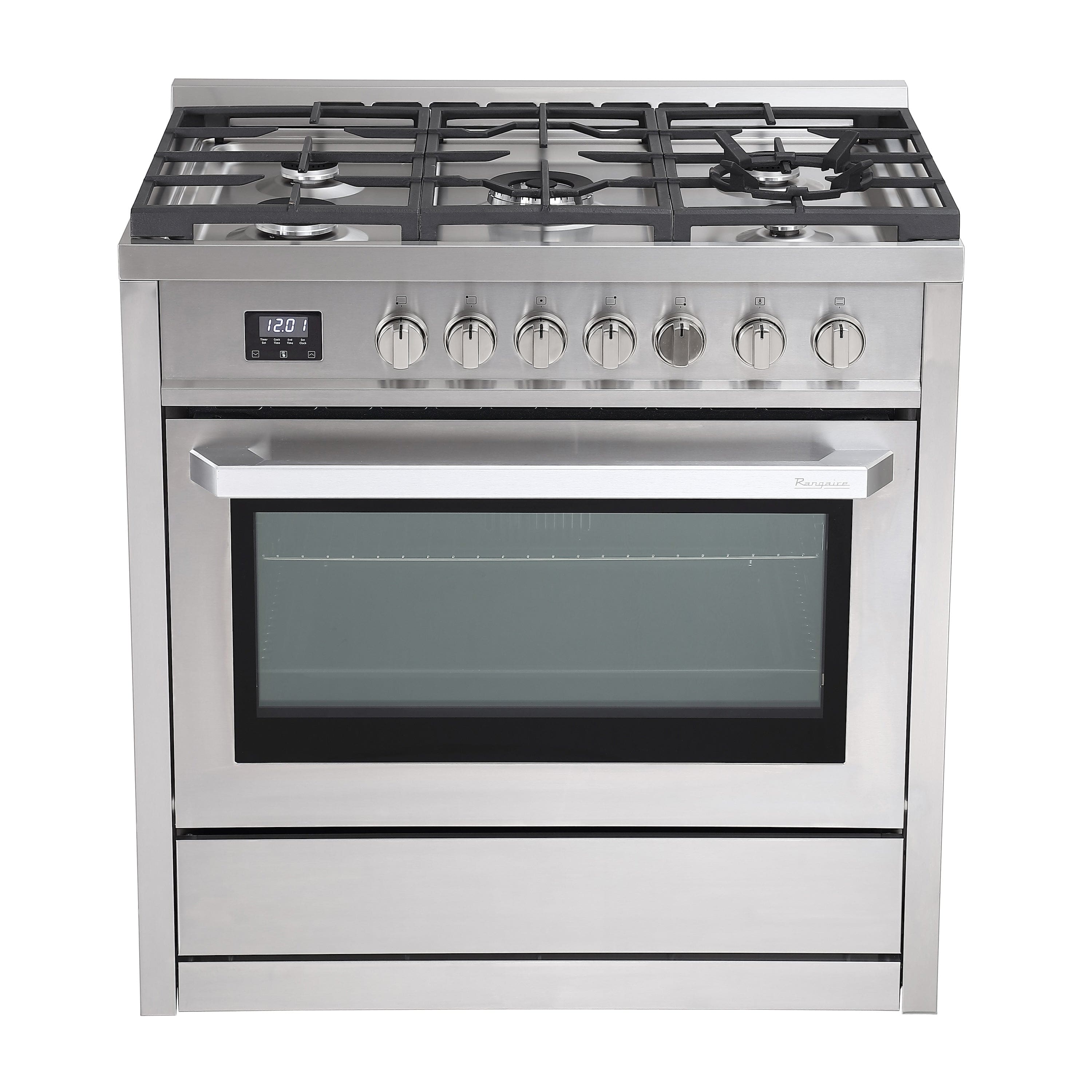 Rangaire - 36" Gas Range Convection Oven Freestanding Stainless Steel RRG361TS - Stainless Steel