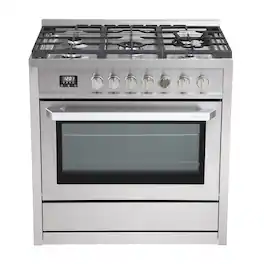 Rangaire - 36" Gas Range Convection Oven Freestanding Stainless Steel RRG361TS - Stainless Steel