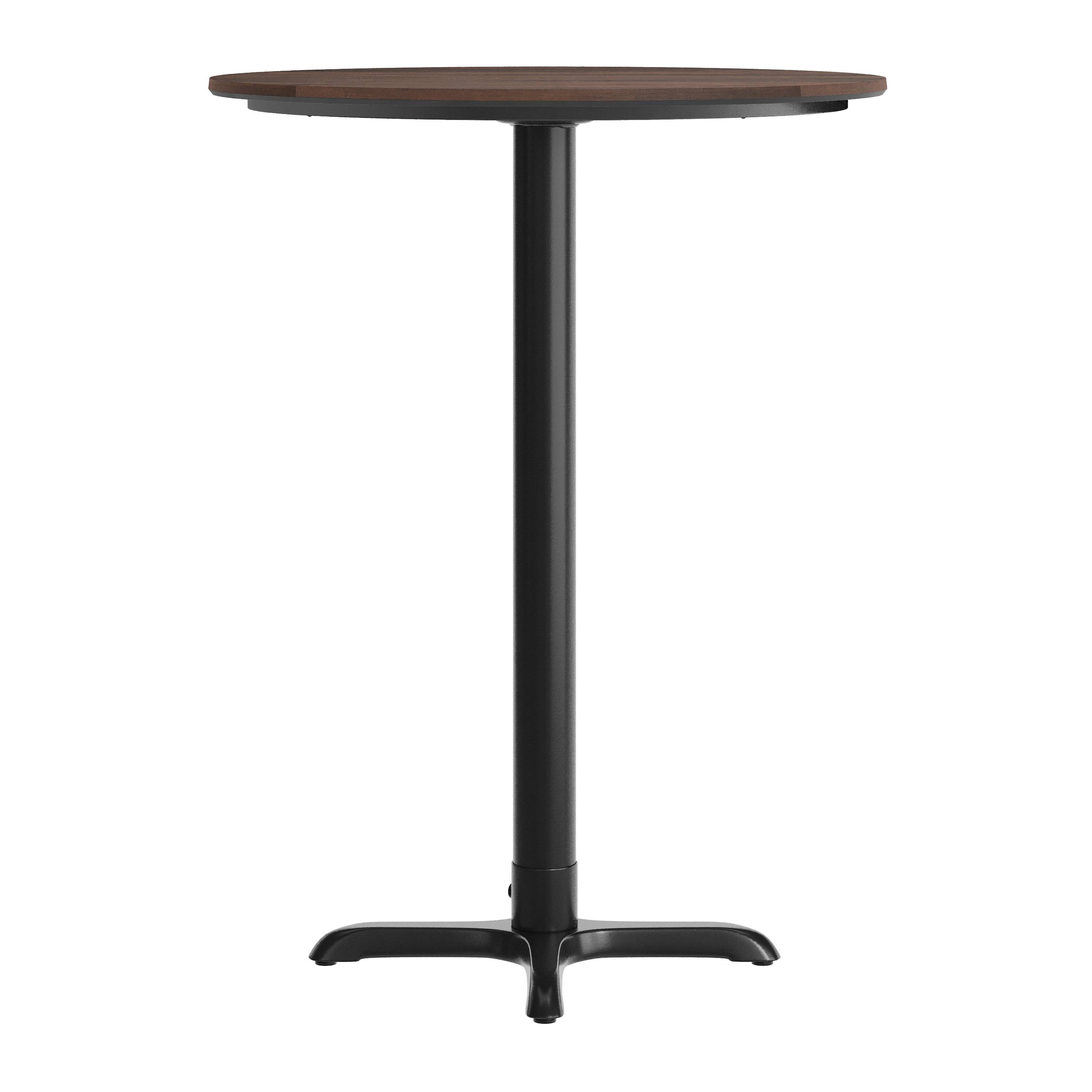 Alt View 7. Emma + Oliver - PureShield Tabletop with Seam-Free Surface Innovation and Bar Height Base - Dark Brown/Black Base.