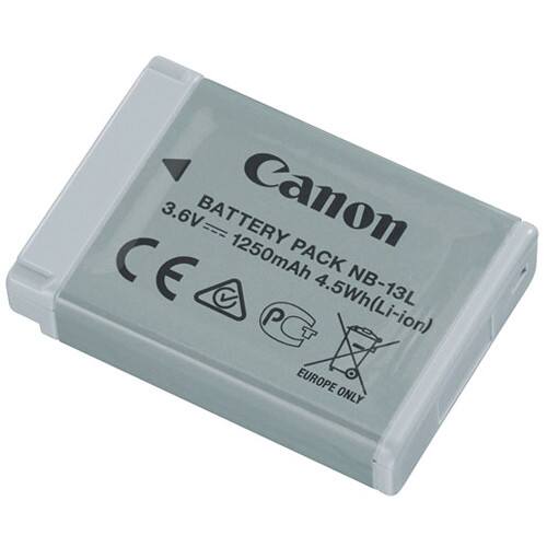3.6V BATTERY Canon CE 1250mAh PACK 4.5Wh (Li-ion) NB-13L EUROPE ONLY