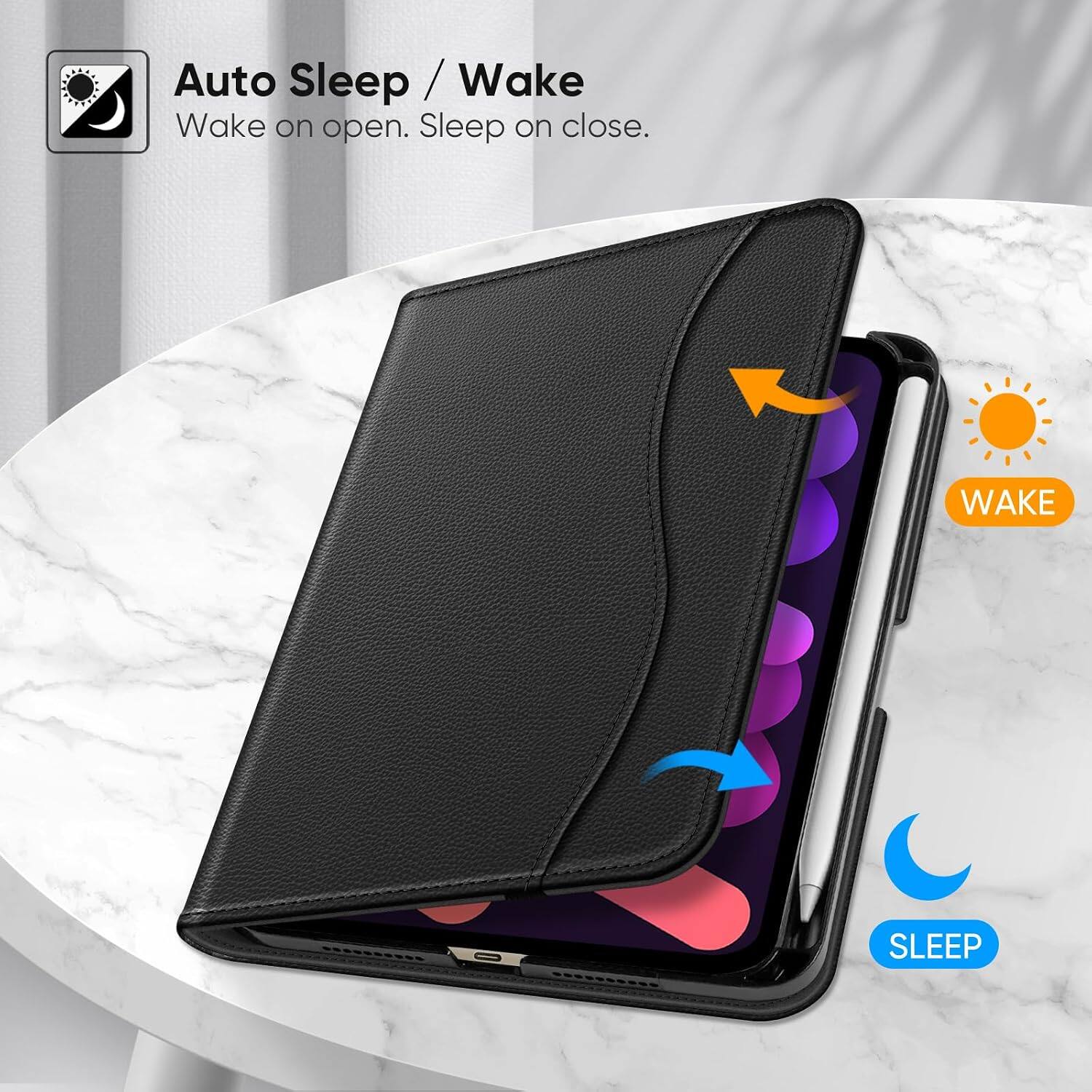 Auto Sleep / Wake  
Wake on open. Sleep on close.