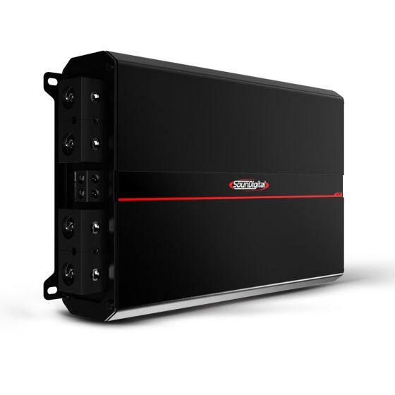 Front. SounDigital - Soundigital 8000.1 EVOX2  1 OHM 8000 Watt RMS 1 Channel Amplifier - Black.