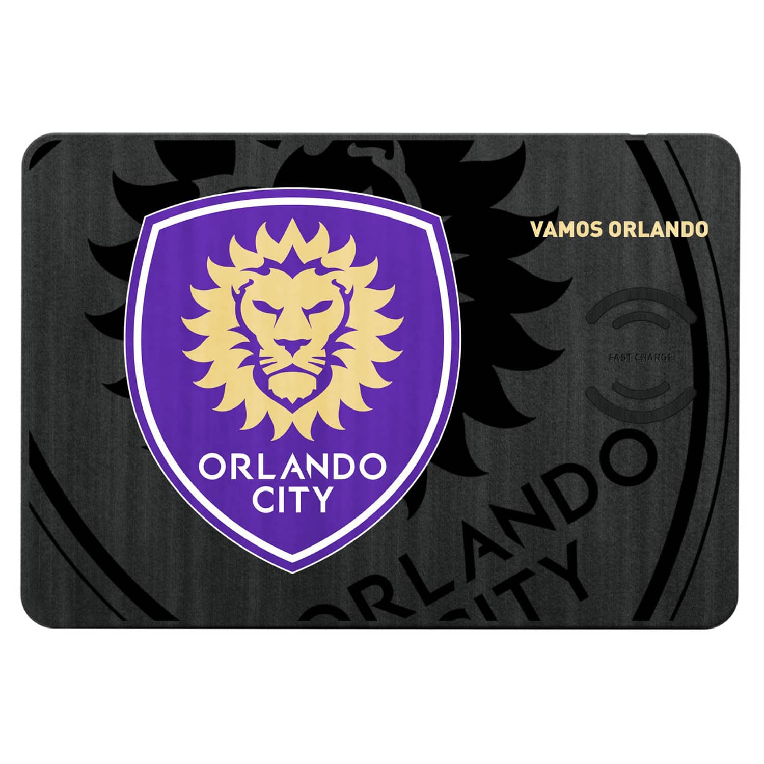 Keyscaper - Orlando City SC Mono Tilt Logo Wireless Charger & Mouse Pad - Multicolor