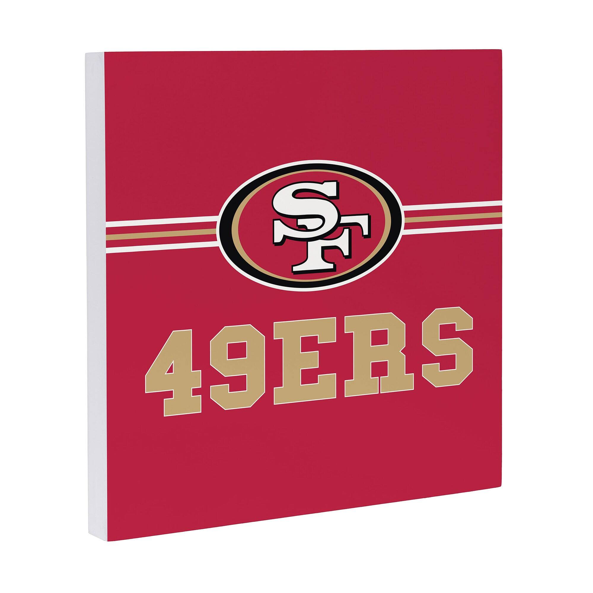 Alt View 1. Evergreen Enterprises - San Francisco 49ers 12" x 12" Wood Wall Sign - Multicolor.