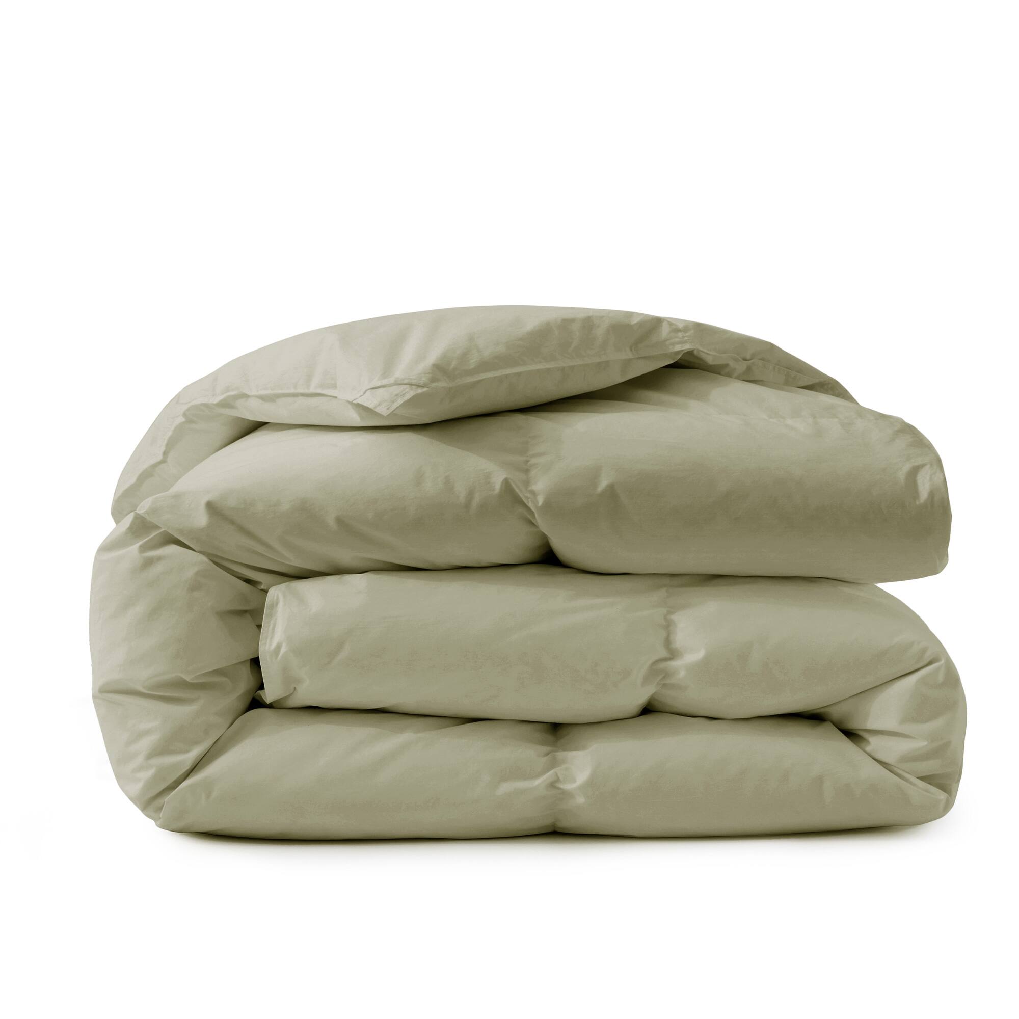 Alt View 3. Peace Nest - Peace Nest All Season 300TC 100% Cotton Goose Feather Down Comforter Duvet Insert, Twin - Sage Green.