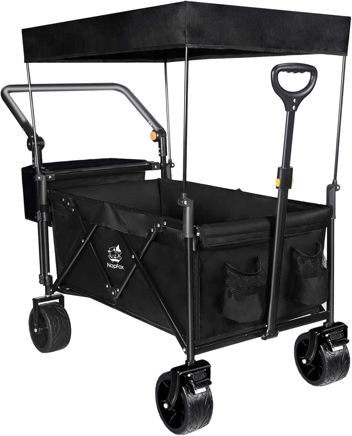 Loheer - Heavy Duty Collapsible Wagon with Canopy, All Terrain Beach Wagon Cart, 220lbs Capacity for Camping Shopping price history on PriceWatchPro