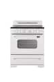Unique Appliances - 30 in. Wide 5 Elements Classic Retro 3.9 Cu. Ft. Freestanding Electic Convection Range with Glass Top and Storage Drawer - Marshmallow White