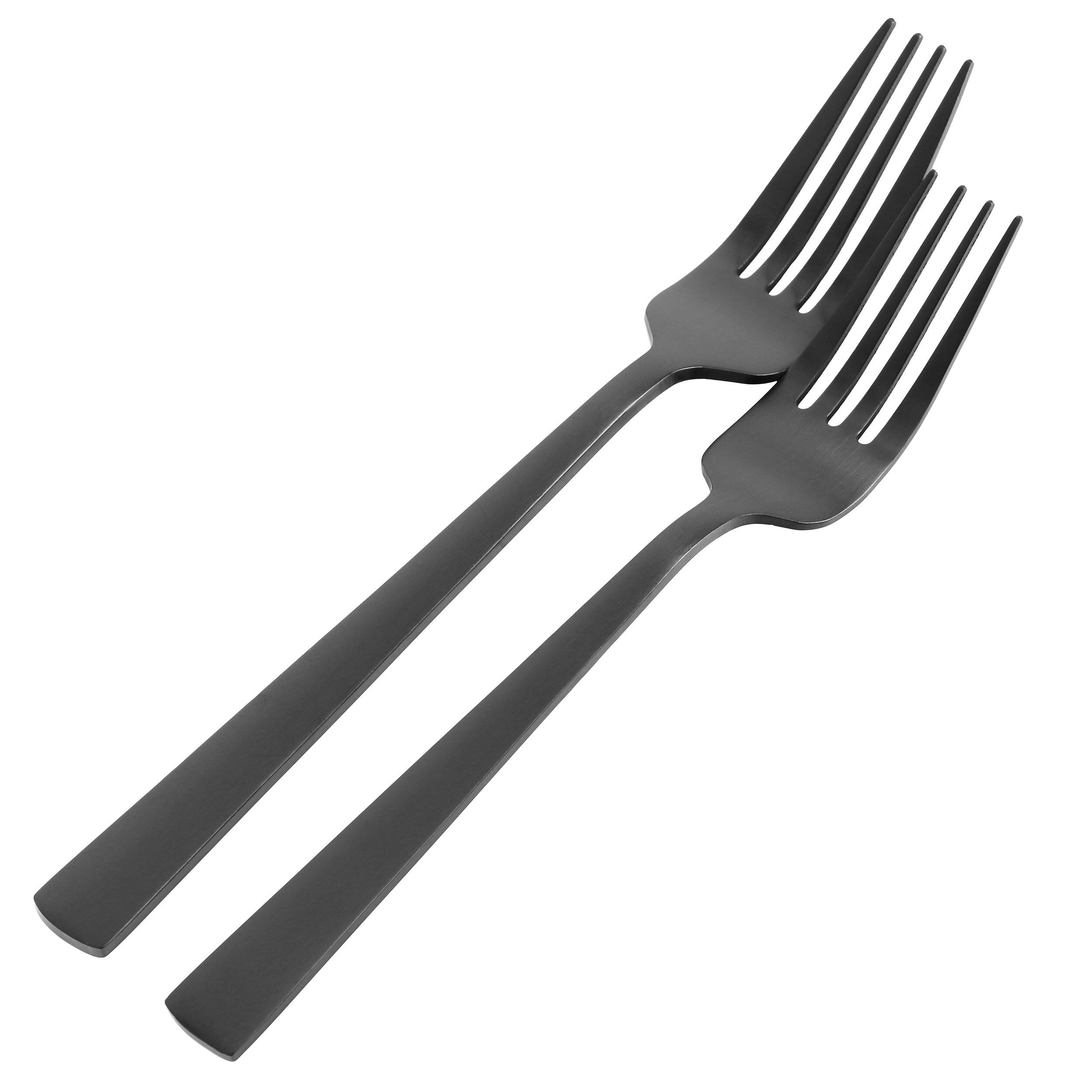 Alt View 5. Gibson - Gibson Elite Earlston 20 Piece Stainless Steel Flatware Set in Black - Black.