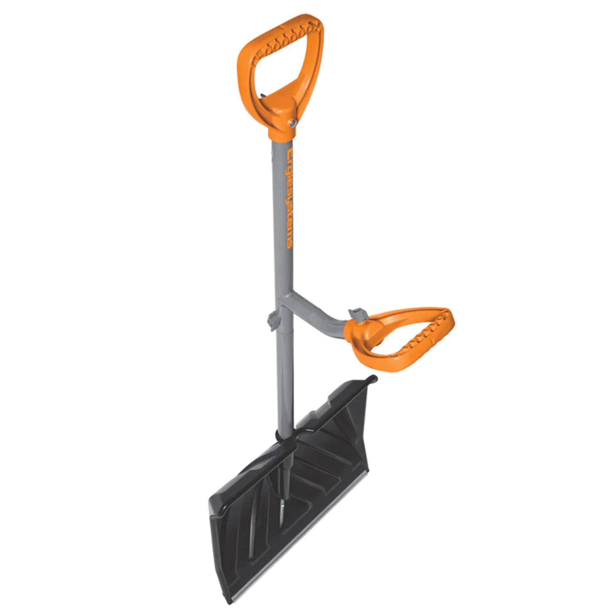 Alt View 8. ErgieShovel - ErgieShovel 18” Snow Shovel, 34.5” Shaft, Push Scoop Combination, ERG-SNSH18 - Orange and Black.