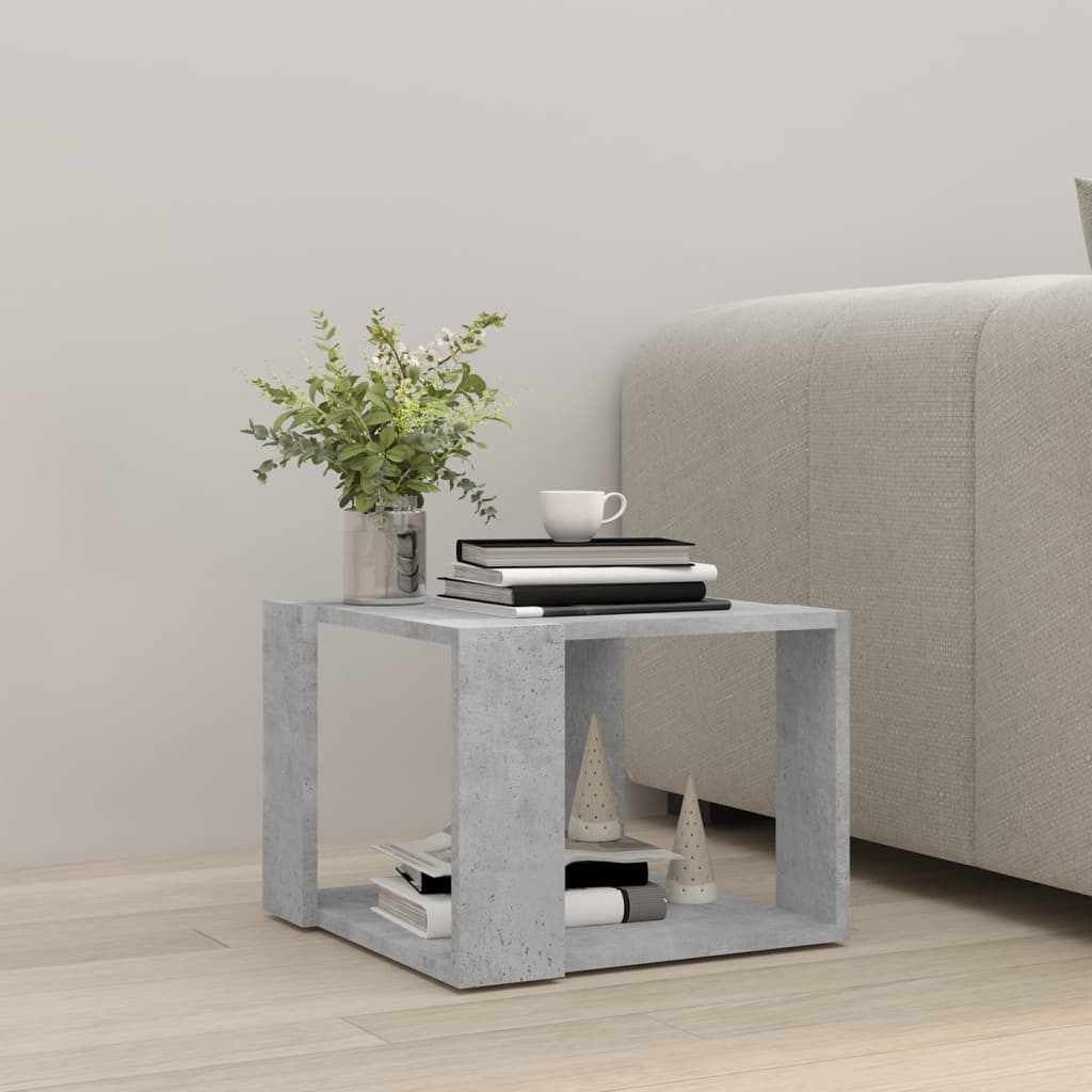 Alt View 2. Boyel Living - 15.7 x 15.7 x 11.8 in. Coffee Table Concrete Gray Engineered Wood Compact Coffee Table - Gray.