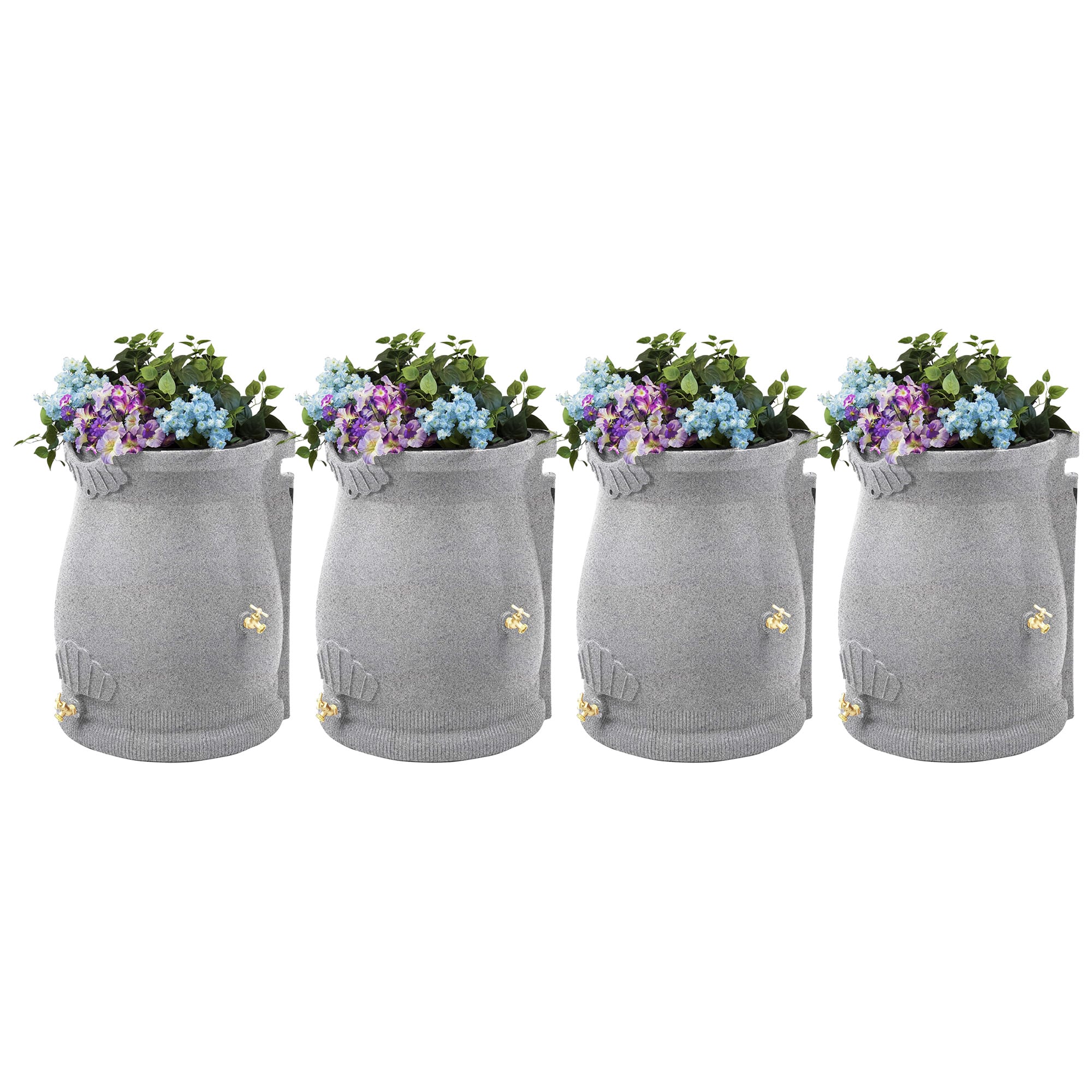 Good Ideas - Rain Wizard 50 Gallon Plastic Rain Barrel Urn, Light Granite (4 Pack) price history on PriceWatchPro