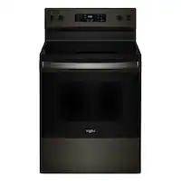 Whirlpool - 5.3 Cu. Ft. Freestanding Electric Range with Cooktop Flexibility - Black Stainless Steel - Front_Zoom