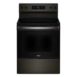 Whirlpool - 5.3 Cu. Ft. Freestanding Electric Range with Cooktop Flexibility - Black Stainless Steel