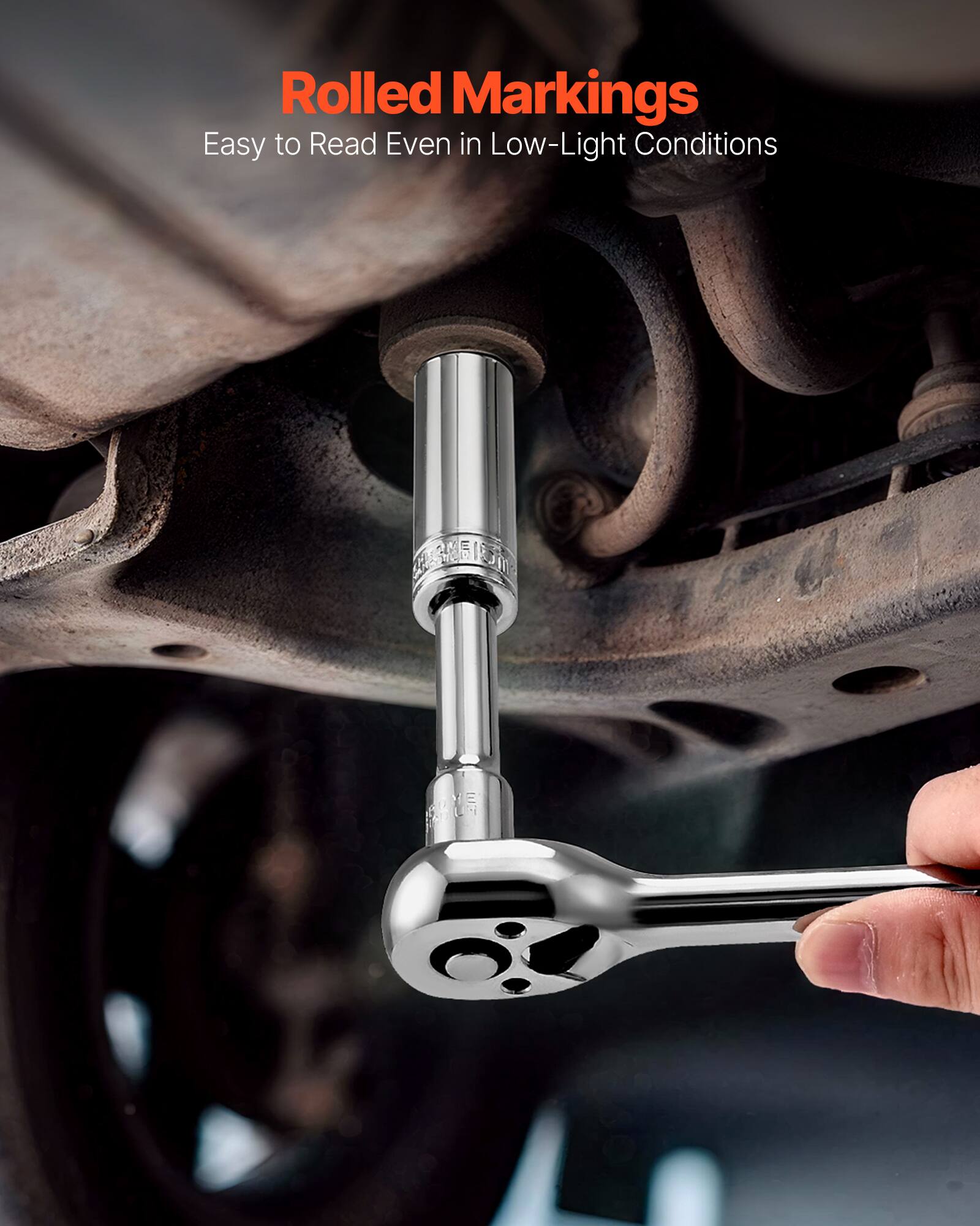 Rolled Markings  
Easy to Read Even in Low-Light Conditions