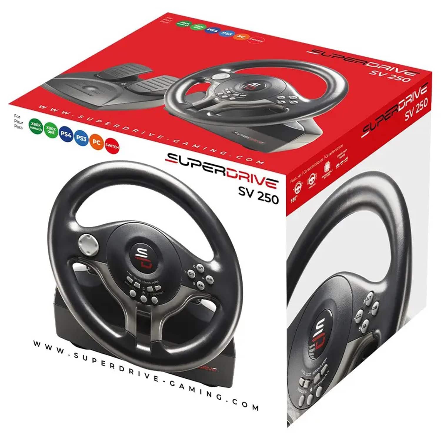 Subsonic Superdrive Gaming Driving Wheel SV 250 Black SA5578
