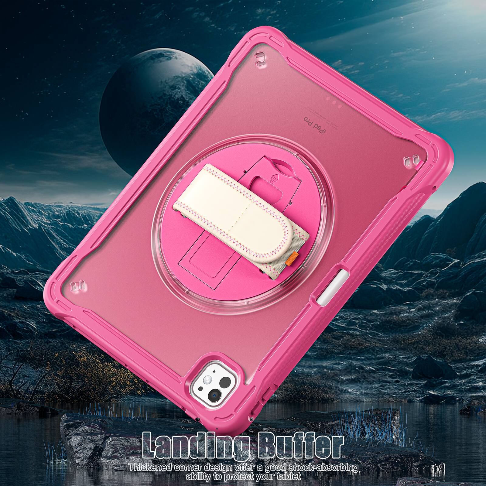Pro iPad Landing Buffer Thickened corner design offers a good shock-absorbing ability to protect your tablet