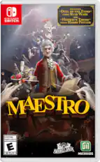 NINTENDO SWITCH. INCLUDES "DUEL OF THE FATES" FROM STAR WARS AND "HEDWIG'S THEME" FROM HARRY POTTER. MAESTRO. EVERYONE ENFANTS et ADULTES. ESRB E. DOUBLE JACK. MICROIDS