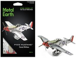 Metal Earth - North American P-51D Mustang Fighter Aircraft "Sweet Arlene" US Army Air Forces Challenging Difficulty Steel Model - Multicolor
