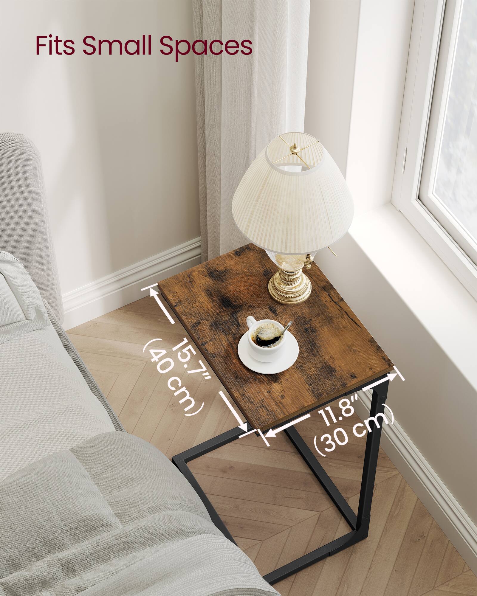 Fits Small Spaces

- Width: 15.7" (40 cm)
- Depth: 11.8" (30 cm)