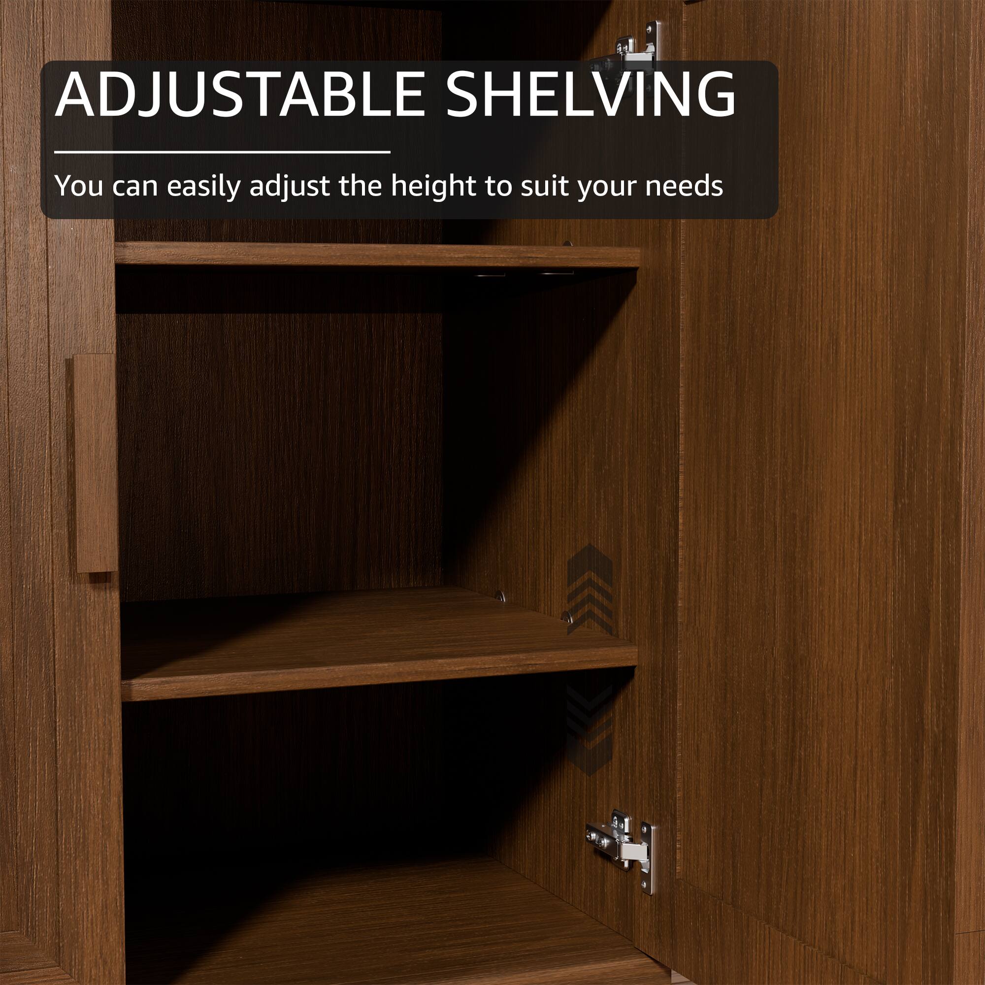 ADJUSTABLE SHELVING  
You can easily adjust the height to suit your needs