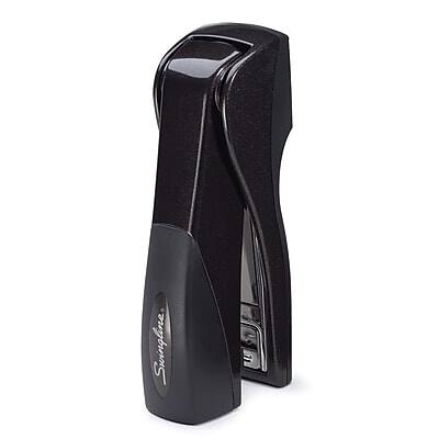 Front. Swingline - Optima Grip Desktop Stapler, 25-Sheet Capacity - Black.