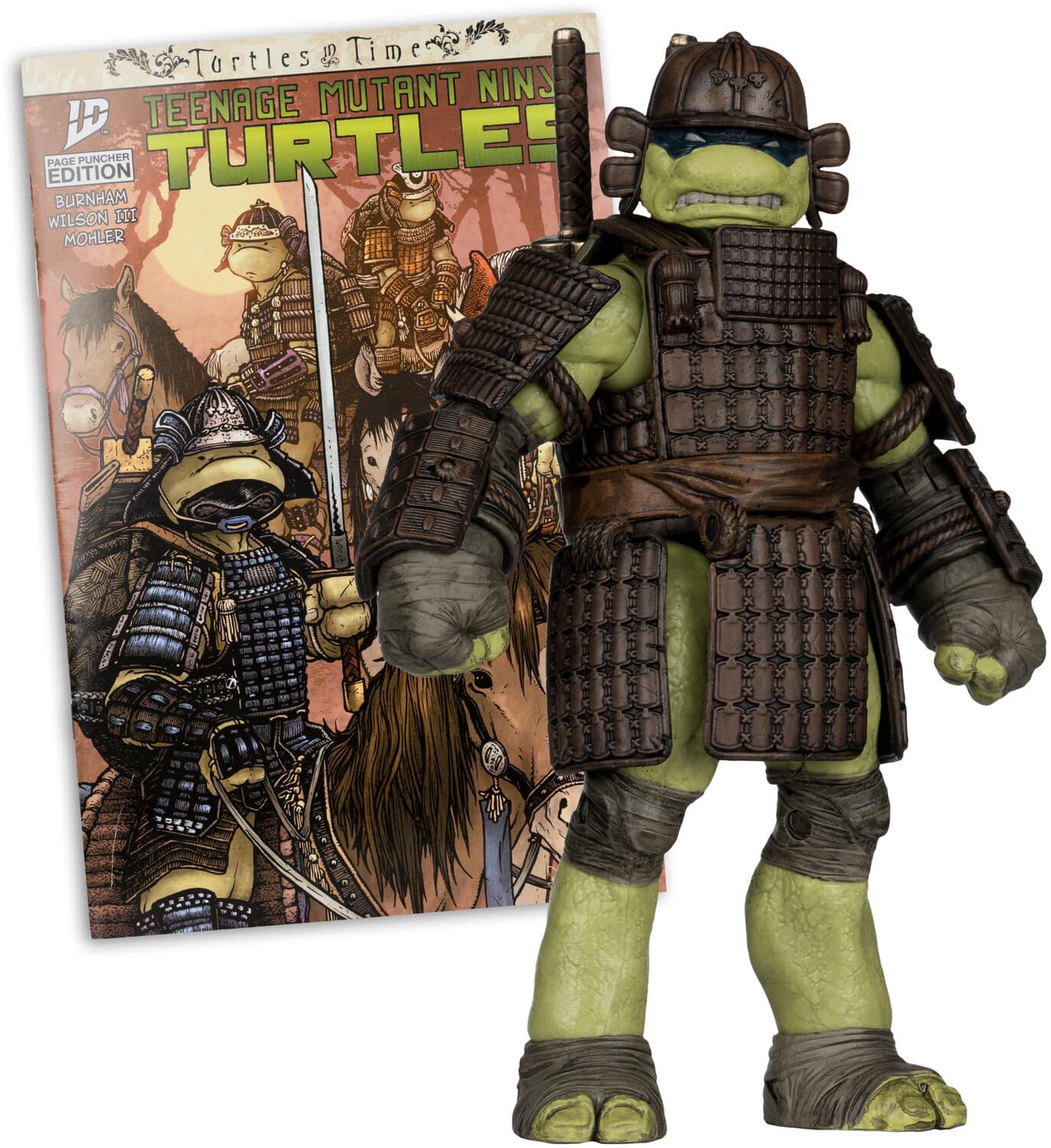McFarlane Toys - Teenage Mutant Ninja Turtles - Page Punchers - Leonardo 5" Action Figure with Turtles in Time Comic - COLLECTIBLES - Multicolor